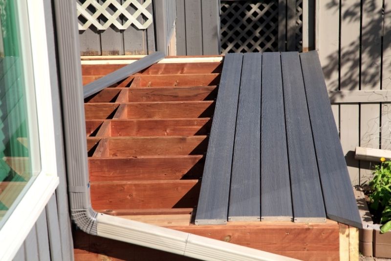 building a residential deck using plywood deck materials