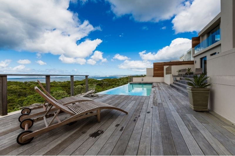 above ground pool with deck